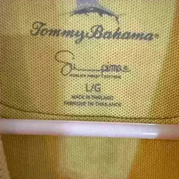 Tommy Bahamas Yellow Polo Shirt - Picture 3 of 3